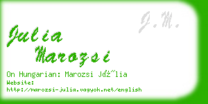 julia marozsi business card